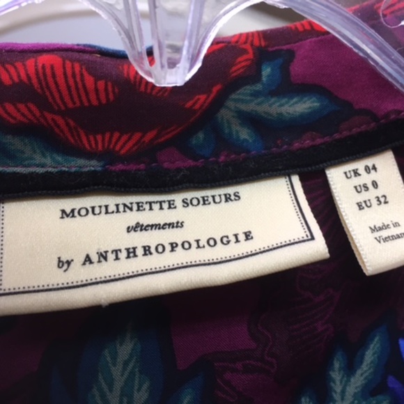 NEW Anthropologie Moulinette Soeurs Maisie Floral Crop Blouse - Picture 6 of 11